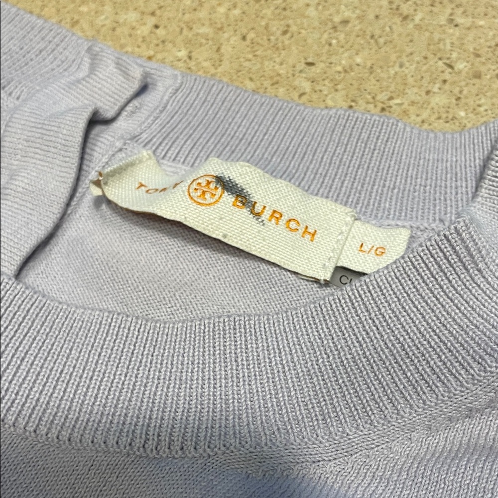 Tory Burch Lavender Crewneck Sweater - Picture 2 of 7